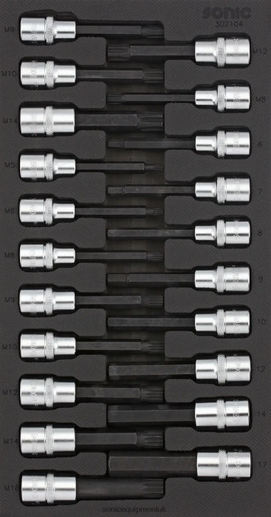 Sonic Bit Socket Set 1/2" Sfs 1/3 21-Pcs Classic 6JD02214