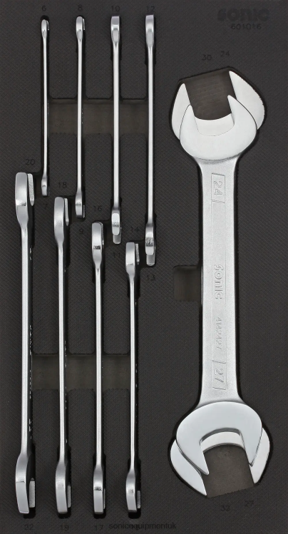Sonic Double Open Wrench Set Sfs 1/3 10-Pcs Classic 6JD02804