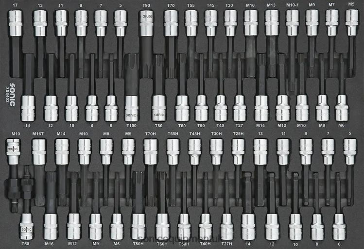 Sonic Bit Socket Set 1/2" Sfs 64-Pcs Classic 6JD02222