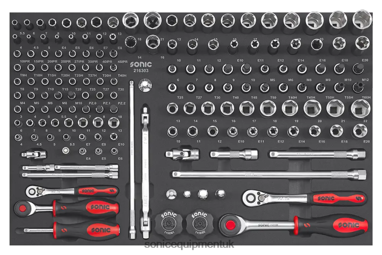 Sonic Eva 163Pc 1/4"&3/8"Set Practical 6JD02853