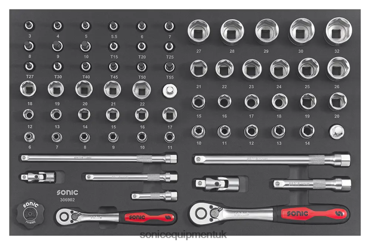 Sonic Eva 69Pc 3/8"&1/2" Set Practical 6JD02861