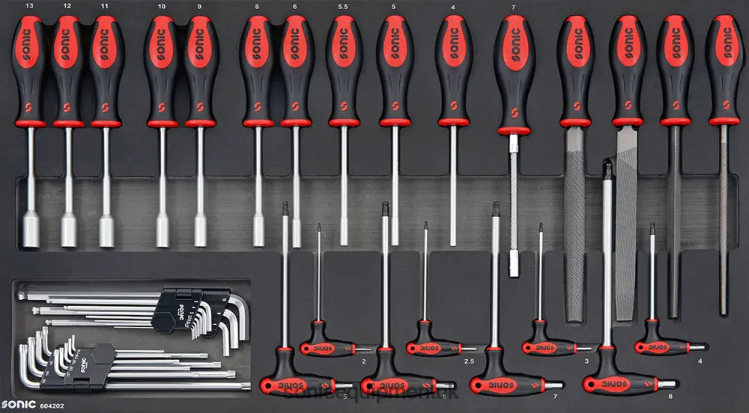 Sonic Hex Nut And Key Grip Set Sfs 42-Pcs Classic 6JD02250