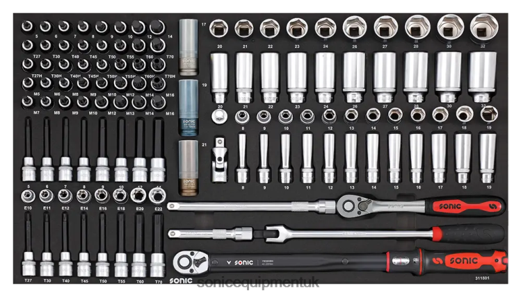 Sonic Socket Set 1/2" Sfs 118-Pcs Practical 6JD02917