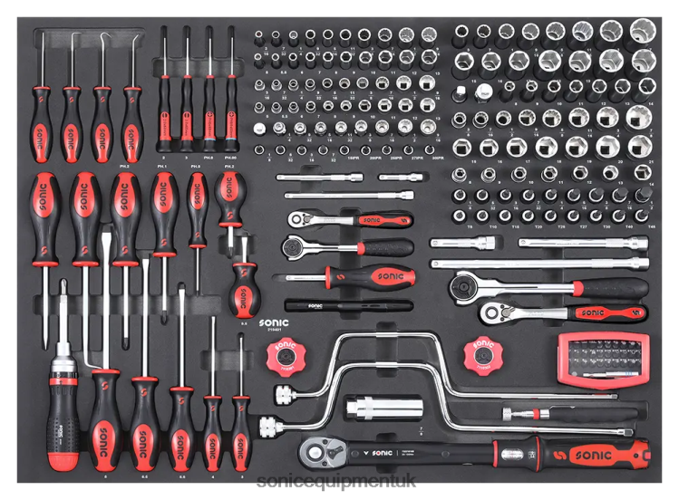Sonic Combinatination Set 1/4" & 3/8" Sfs 194Pcs (Aviation) Reliable 6JD02256