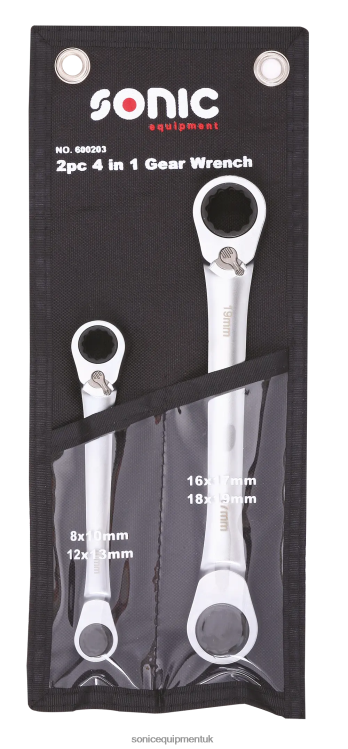 Sonic 4-In-1 Ratcheting Wrench Set In Pouch 2-Pcs Practical 6JD02335