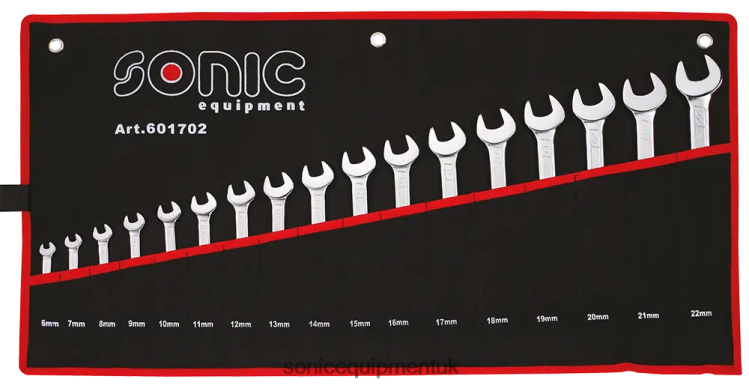 Sonic Combination Wrench Set In Pouch 17-Pcs Reliable 6JD02340