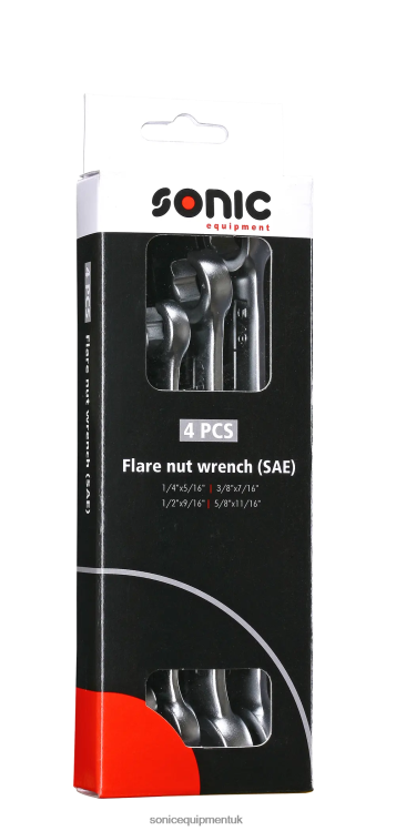 Sonic Flare Nut Wrench Set (Sae) 4-Pcs Practical 6JD02343