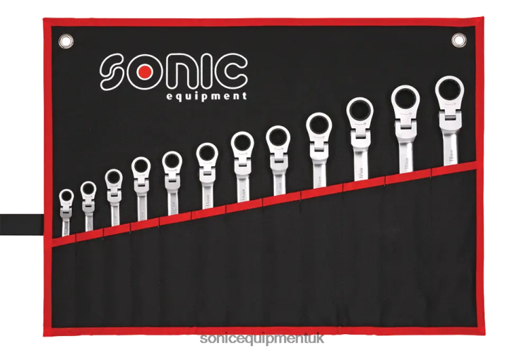 Sonic Flexible Ratcheting Wrench 12Pt. Set In Pouch 12-Pcs Latest 6JD02345