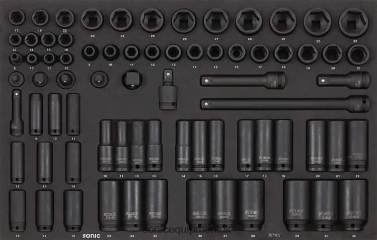 Sonic Impact Socket Set 3/8" & 1/2" Sfs 74-Pcs Classic 6JD02586