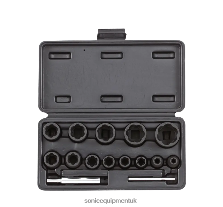 Sonic Spiral Socket Set 1/4"& 1/2" 15-Pcs. Classic 6JD02698